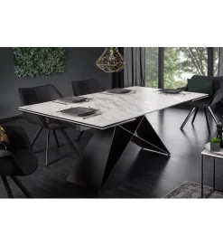 Invicta Interior Stół rozkładany PLATON Prometheus 180 cm - 260 cm ceramika w optyce marmuru