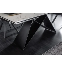 Invicta Interior Stół rozkładany PLATON Prometheus 180 cm - 260 cm ceramika w optyce marmuru