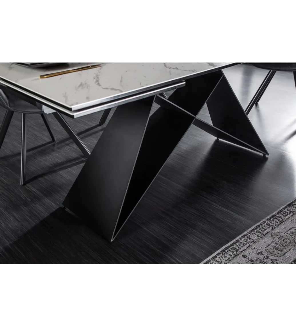 Invicta Interior Stół rozkładany PLATON Prometheus 180 cm - 260 cm ceramika w optyce marmuru