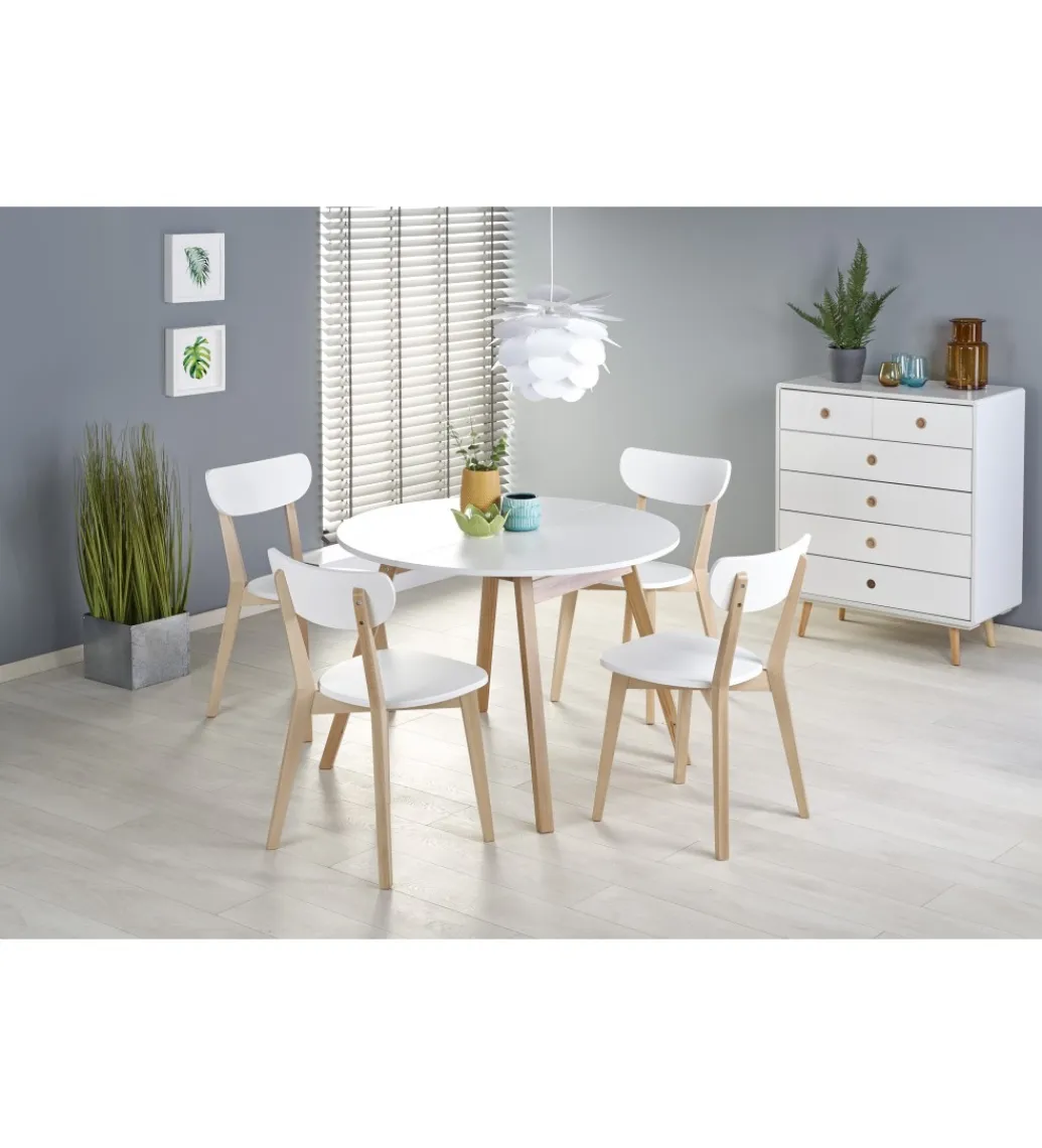 Halmar Stół rozkładany RUBEN 102 cm - 142 cm w kolorze białym