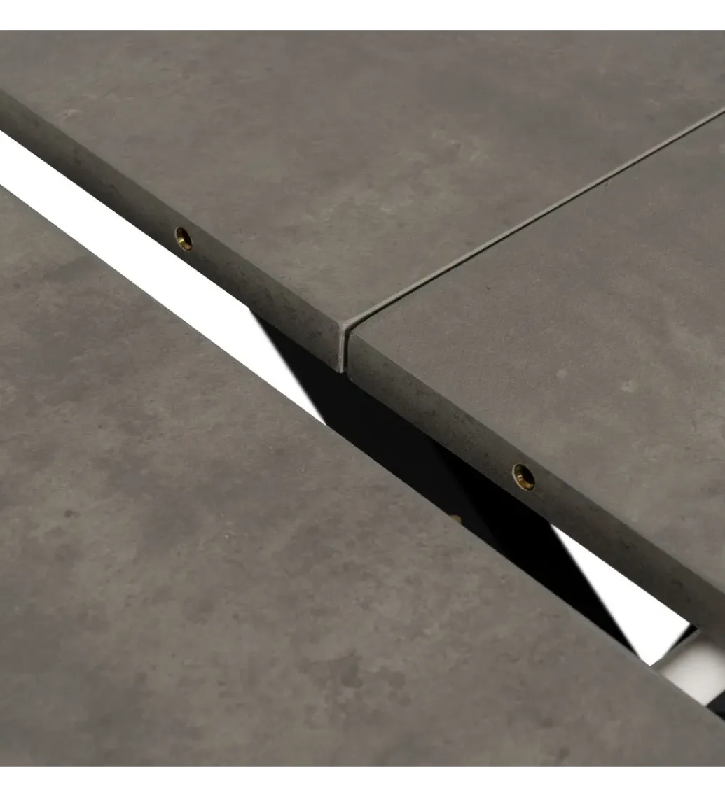 Zona-Design Stół rozkładany TURAMON 120 cm szary czarny