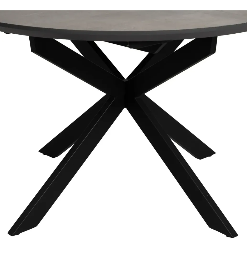 Zona-Design Stół rozkładany TURAMON 120 cm szary czarny