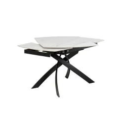 KDesign Stół rozkładany TWIST od 120 do 180 cm ceramika w optyce kamienia