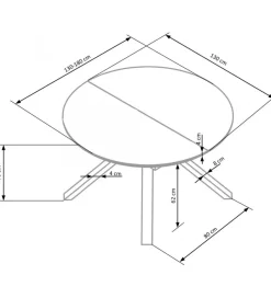 Halmar Stół rozkładany VERTIGO 130 cm - 180 cm w optyce czarnego marmuru
