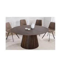 Invicta Interior Stół SANZA 120 cm w optyce dąb ciemny