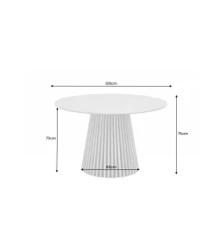 Invicta Interior Stół SANZA 140 cm w optyce dąb ciemny