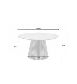 Invicta Interior Stół SANZA 140 cm w optyce dębu