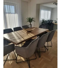 Invicta Interior Stół SPIDER Galaxy 200 cm craft drewno mango na nogach pająk krzyżak
