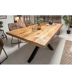Invicta Interior Stół SPIDER Galaxy 160 cm drewno Mango na nogach pająk krzyżak