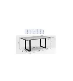 KDesign Stół SYMPHONY 160 x 80 cm blat drewno dębu