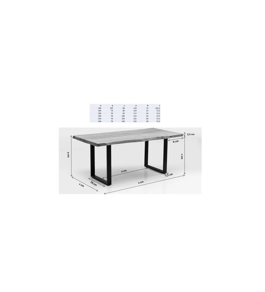 KDesign Stół SYMPHONY 160 x 80 cm blat drewno dębu