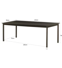 LF-Design Stół TOBAGO 220 cm czarny