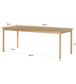LF-Design Stół TOBAGO 220 cm naturalny