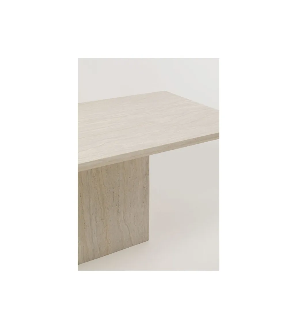 KARE Stół TRAVERTINO 160 x 90 cm naturalny beżowy