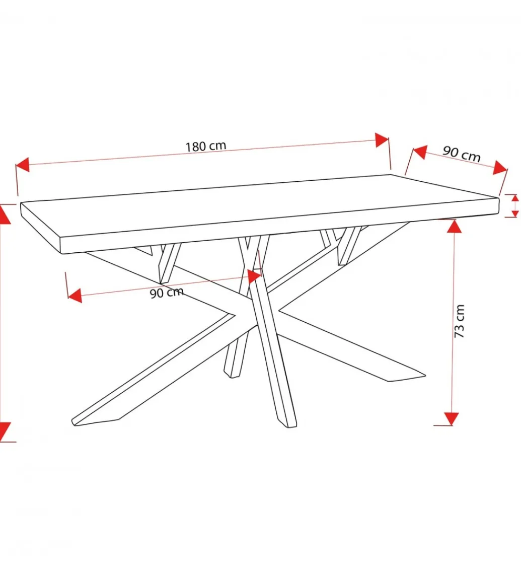Exclusivas Stół USHE 180 cm drewno akacja