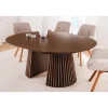Invicta Interior Stół VALHALLA WOOD okrągły 120-160-200cm rozkładany dąb ciemny