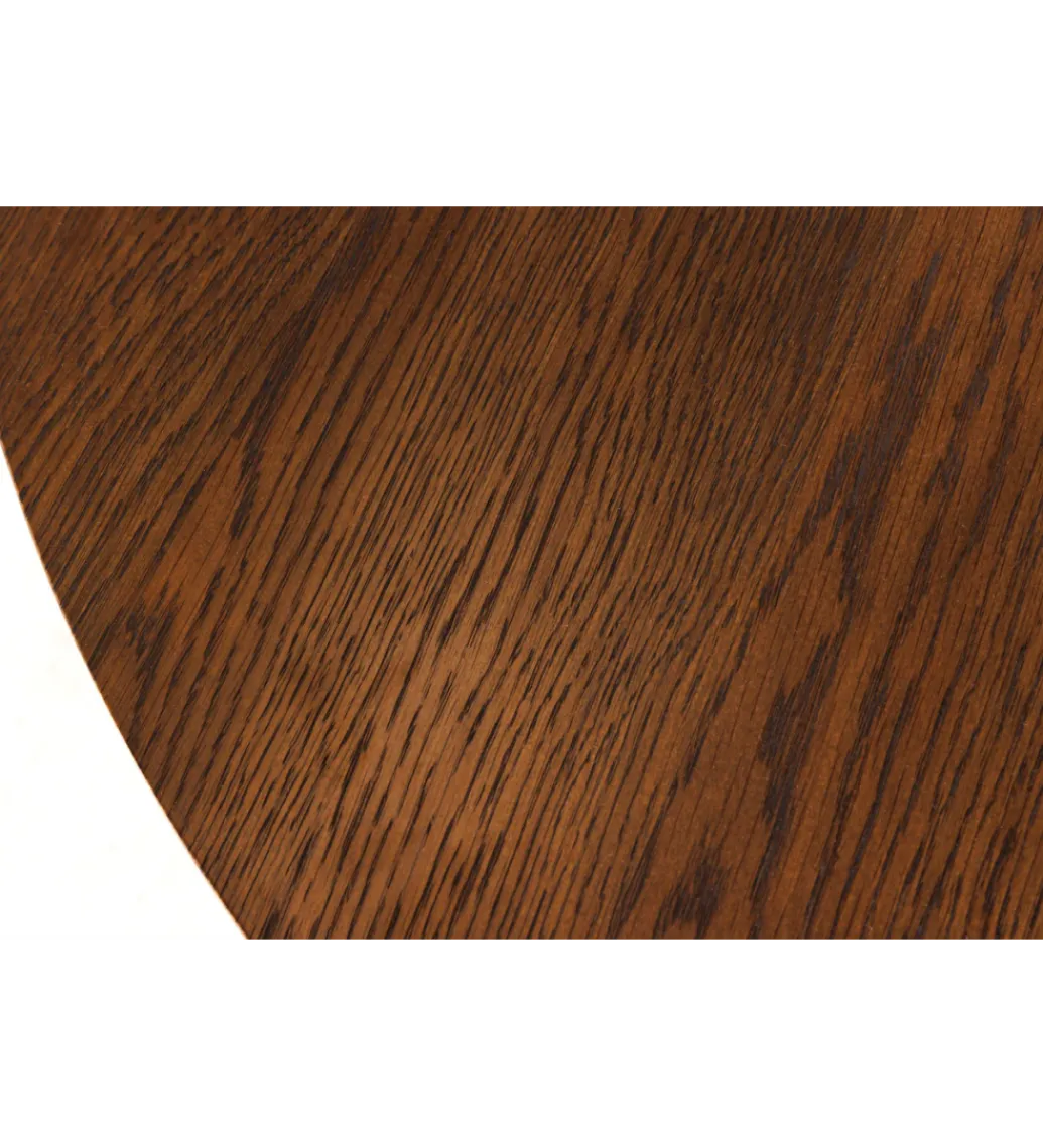 Invicta Interior Stół VALHALLA WOOD okrągły 120-160-200cm rozkładany dąb ciemny