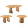 Invicta Interior Stół VALHALLA WOOD okrągły 120-160-200cm rozkładany dąb naturalny