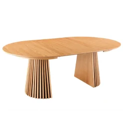 Invicta Interior Stół VALHALLA WOOD okrągły 120-160-200cm rozkładany dąb naturalny