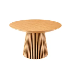 Invicta Interior Stół VALHALLA WOOD okrągły 120-160-200cm rozkładany dąb naturalny