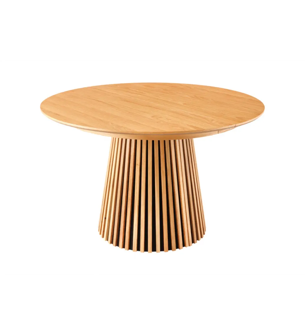 Invicta Interior Stół VALHALLA WOOD okrągły 120-160-200cm rozkładany dąb naturalny
