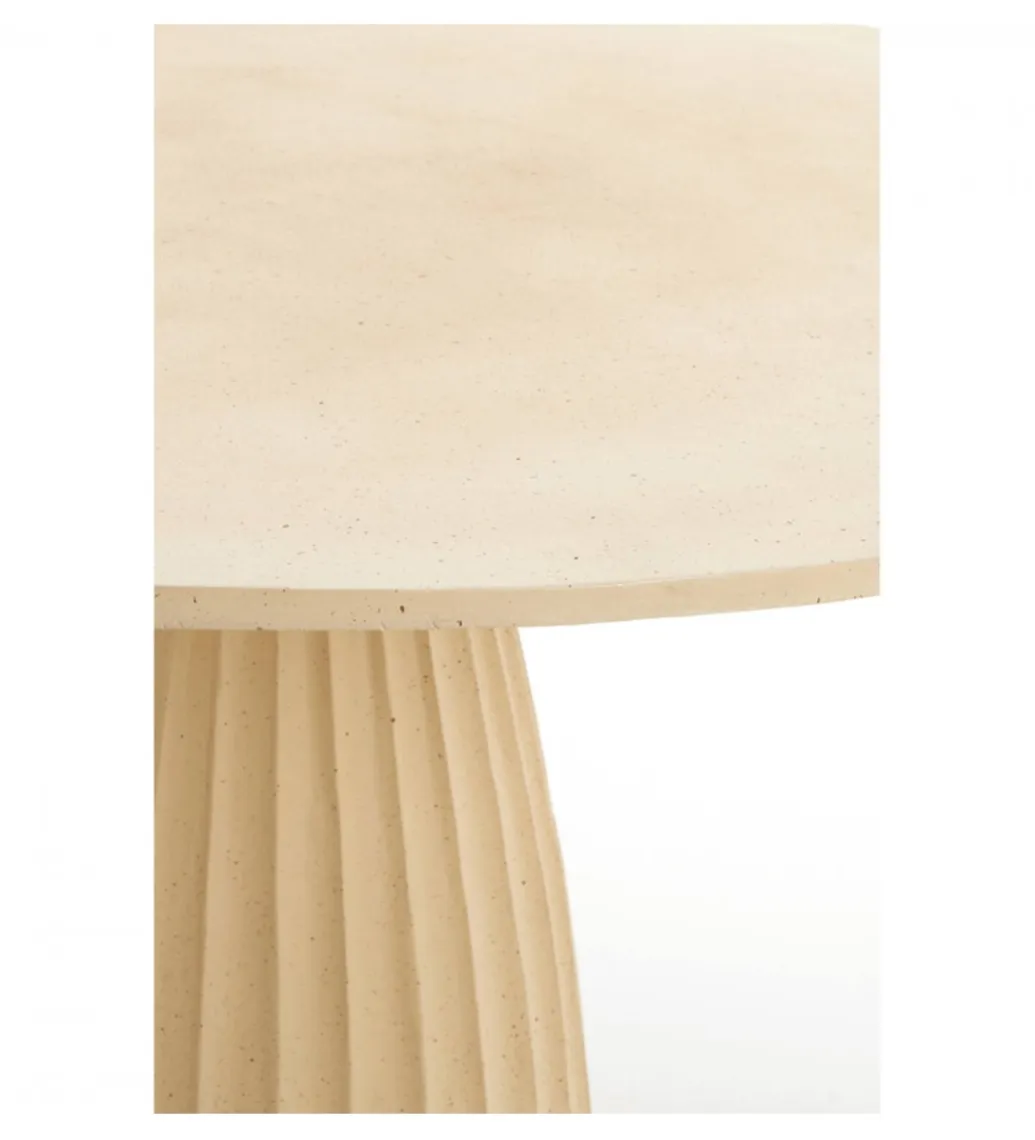L&L Stół VEGLIA 120 cm piaskowy mat jasny brązowy