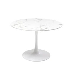 KARE Stół VENETO 110 cm marmur biały
