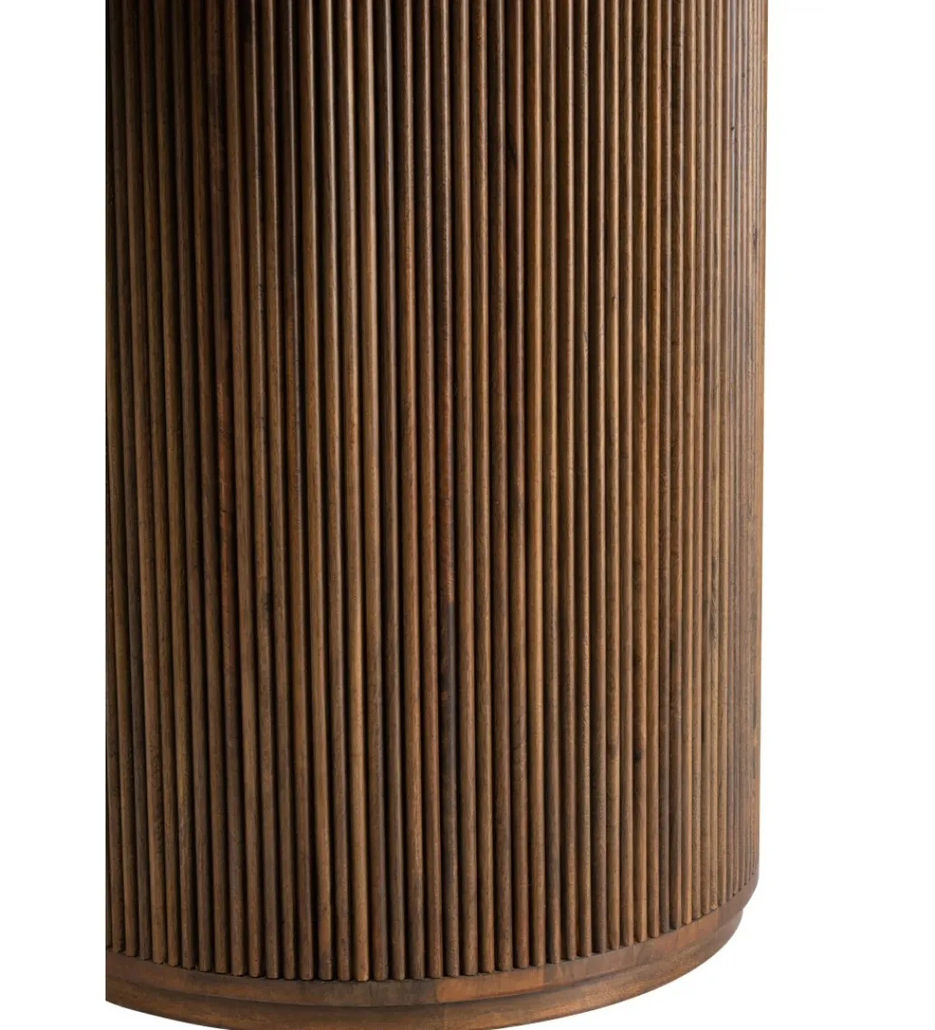J-Line Stół VINCENT 120 cm drewno mango brązowy