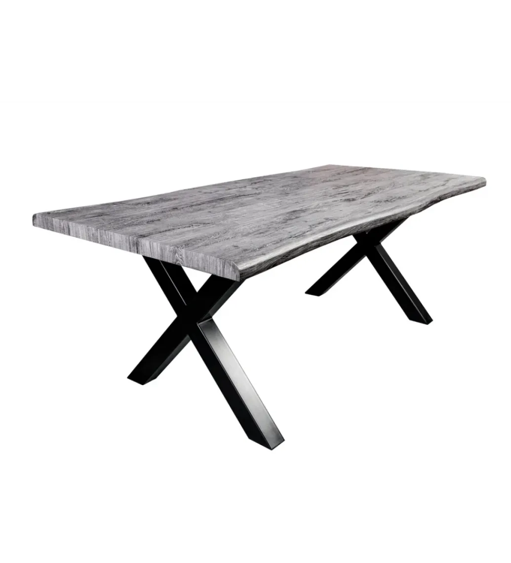 Invicta Interior Stół WILD 160 cm bielony wygląd dębu szary