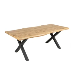 Invicta Interior Stół WILD 160 cm nogi X wygląd naturalnego dębu