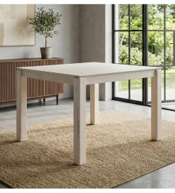WOHNLING, GERMANY Stół WOHNLING 80 cm drewno mango białe wykończenie