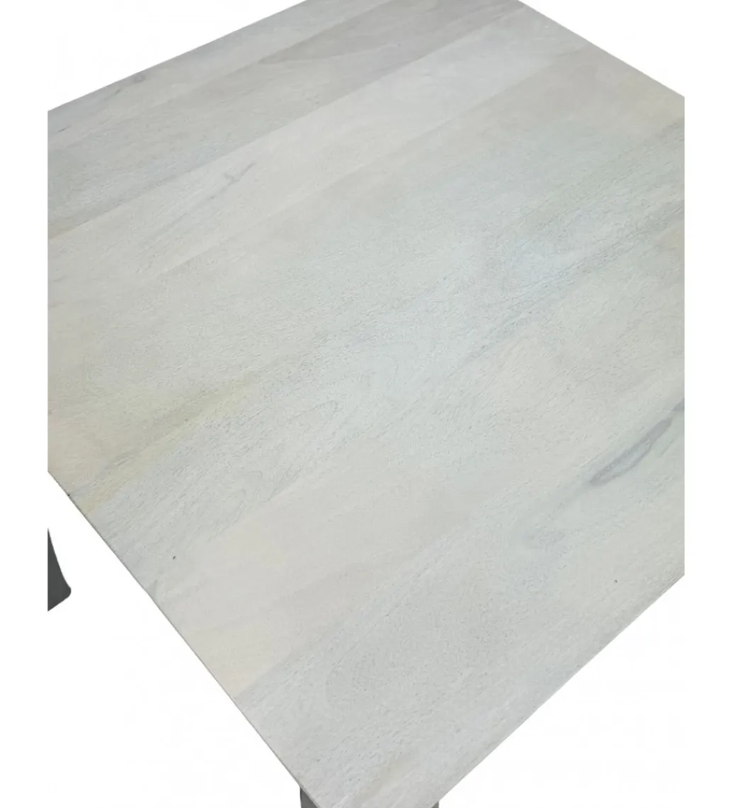 WOHNLING, GERMANY Stół WOHNLING 80 cm drewno mango białe wykończenie