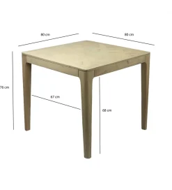 WOHNLING, GERMANY Stół WOHNLING 80 cm drewno mango naturalny
