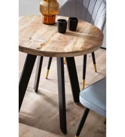 WOHNLING, GERMANY Stół WOHNLING 80 cm drewno mango nogi czarne