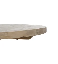 Zona-Design Stół WORNMIN 120 cm drewno mango przecierana biel