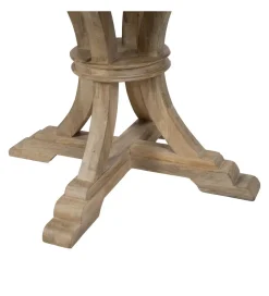 Zona-Design Stół WORNMIN 120 cm drewno mango przecierana biel