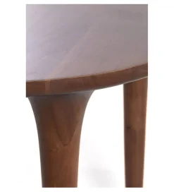 L&L Stół ZALE 120 cm drewno akcja ciemny brązowy