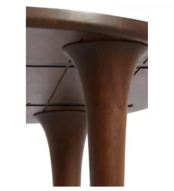 L&L Stół ZALE 140 cm drewno akcja ciemny brązowy
