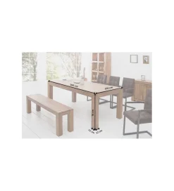 Invicta Interior Stół z drewna FINICE Makassar 200 cm Sheesham