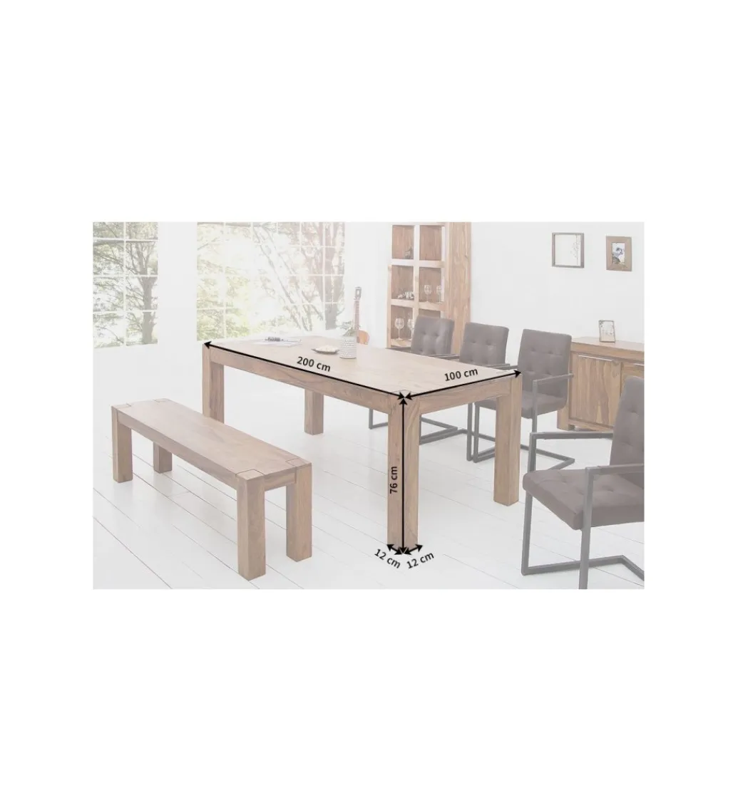 Invicta Interior Stół z drewna FINICE Makassar 200 cm Sheesham