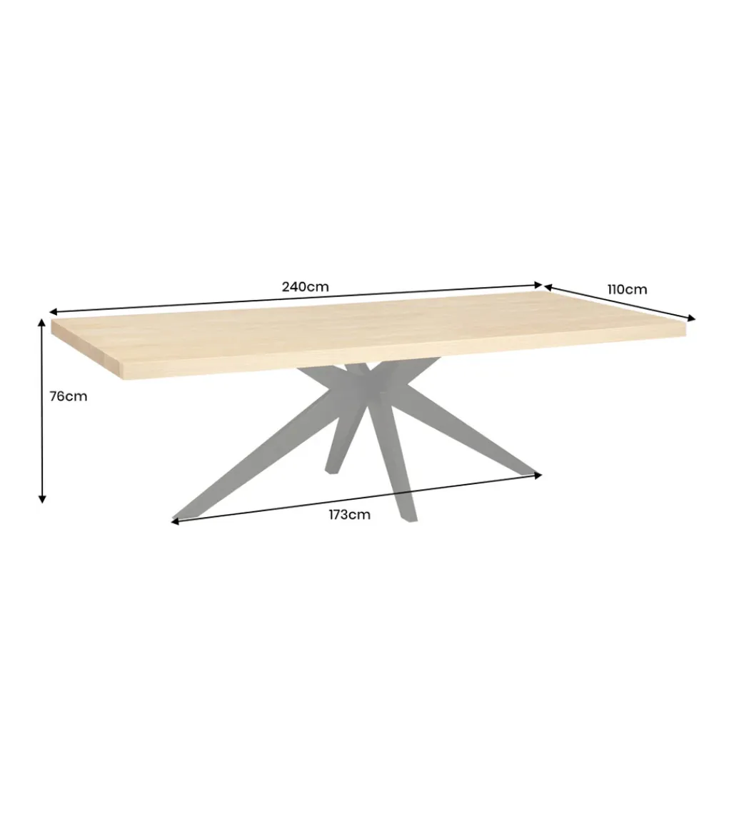 Invicta Interior Stół ZEZUS 240 cm kolor naturalnego dębu