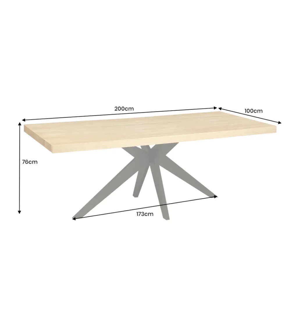 Invicta Interior Stół ZEZUS 200 cm kolor naturalnego dębu