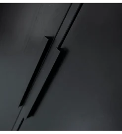 WOOOD Szafa ADAM 200 cm drewno sosny czarna