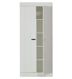 WOOOD Szafa CONNECT 175 cm drewno sosny biała