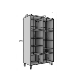 ELTAP Szafa DULLUM 120 cm biały