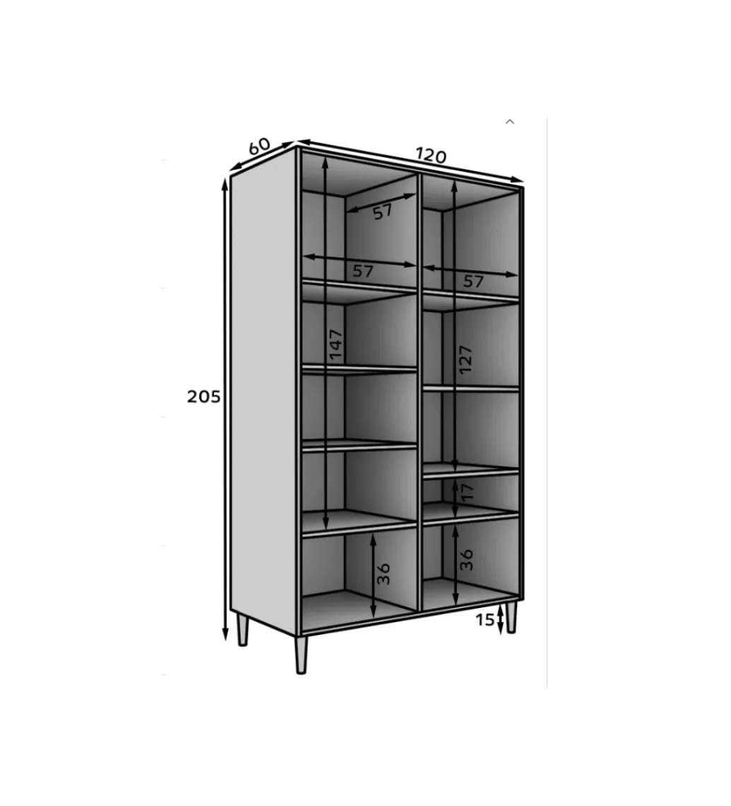 ELTAP Szafa DULLUM 120 cm biały