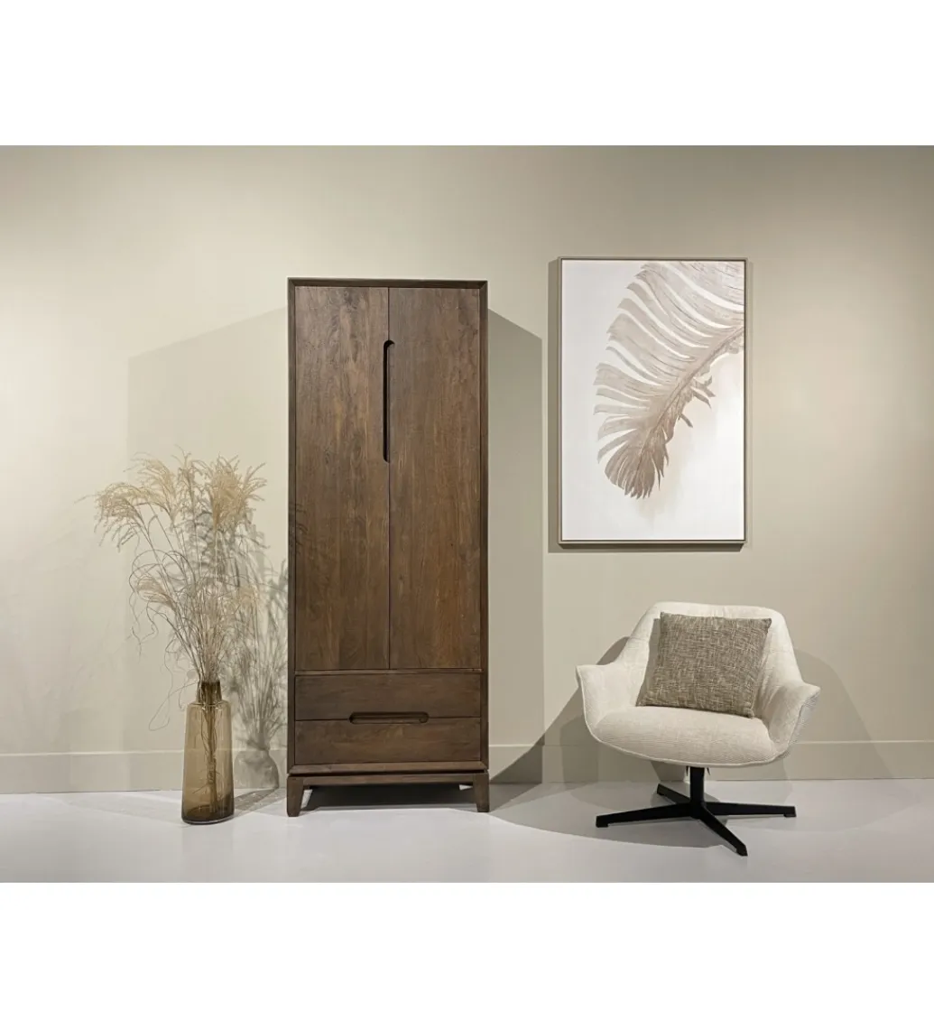 LF-Design Szafa KORTE 75 cm drewno mango brąz