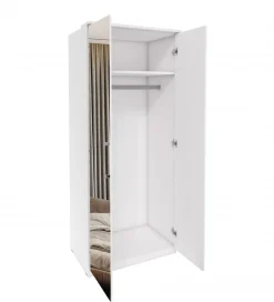 Helvetia Szafa OPTIMA 90 cm biała z lustrami