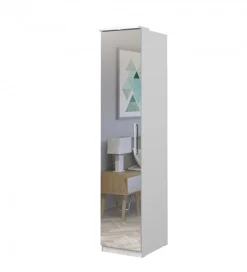 Helvetia Szafa OPTIMA 45 cm biała z lustrem