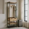 Zona-Design Szafa otwarta INDUSTRIAL 60 cm naturalna czarna